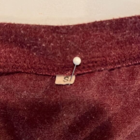 UNBRANDED purple long sleeve wrap front top w/ ruched sides. SZ S. - Picture 7 of 10